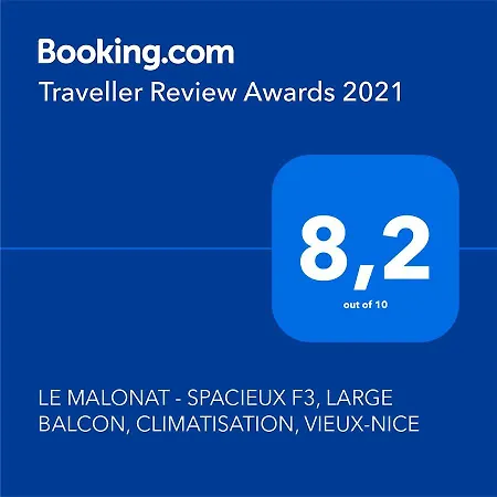 Le Malonat - Spacieux F3, Large Balcon, Climatisation, Vieux-nice Apartment *